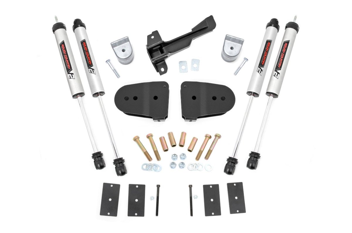 Ford F-250 Super Duty Suspension Lift Kit - Rough Country - 3 Inch Lift, V2 Monotube - 2023+